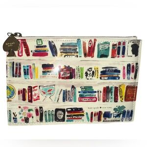 Kate Spade New York Pencil Pouch in Bella Bookshelf